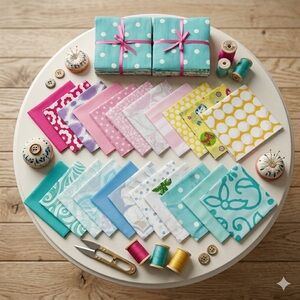 150 pcs Groovy Garden pre cut charm pack 5" squares 100% cotton fabric quilt